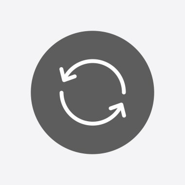 Ciircular ok işareti simge vektör. Düz tasarım stili.