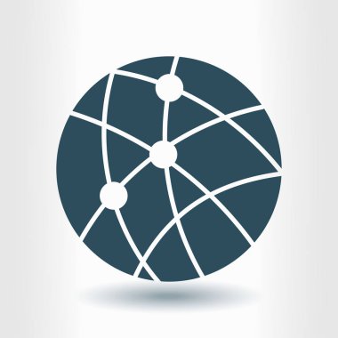 Sosyal ağ vektör simge.