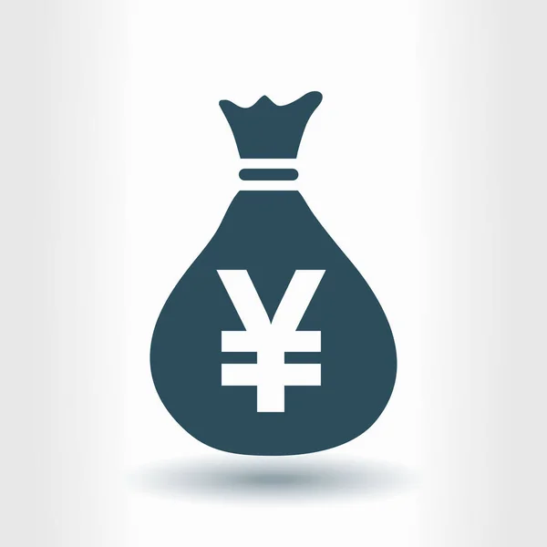 Icono de bolsa de dinero. — Vector de stock