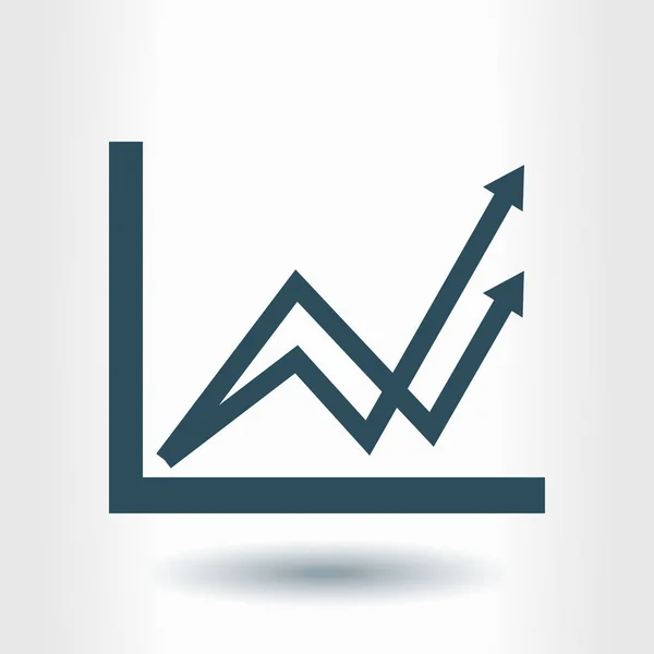 Icono gráfico de negocios . — Vector de stock