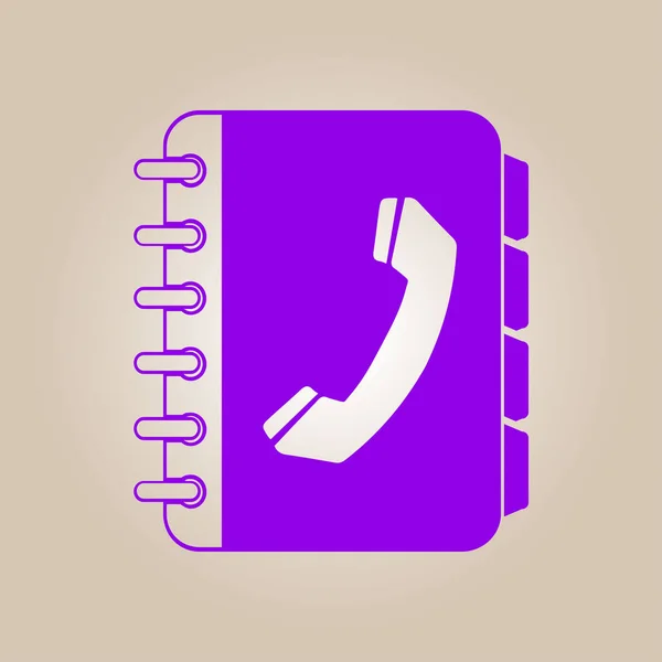 Simbolo de guía telefónica . — Vector de stock