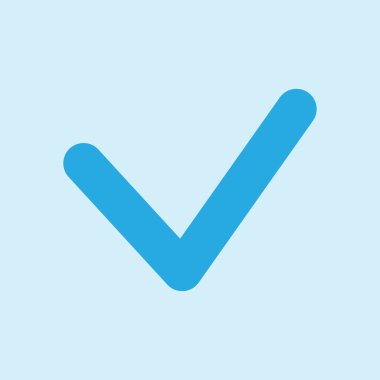 Evet işareti sembolü.