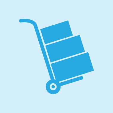 el arabası ile karton kutu.