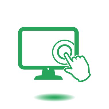 Monitör işareti simgesi.