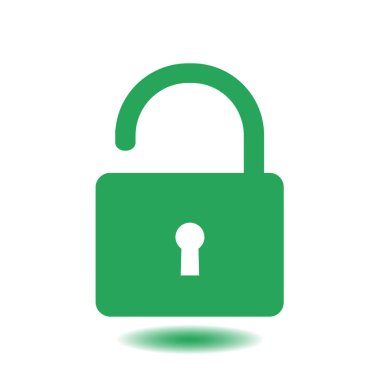 İşareti simgesi kilidini.