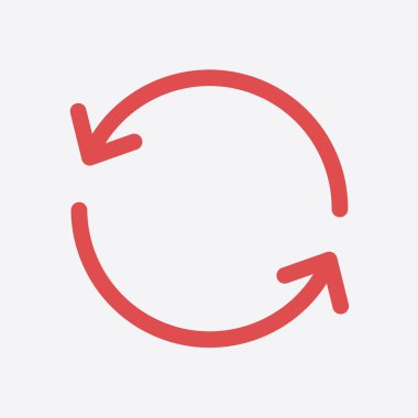 Ciircular ok işareti simge vektör. Düz tasarım stili.