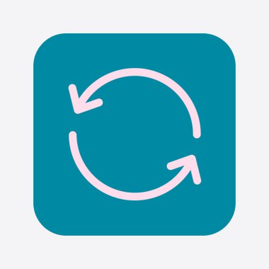 Ciircular ok işareti simge vektör. Düz tasarım stili.