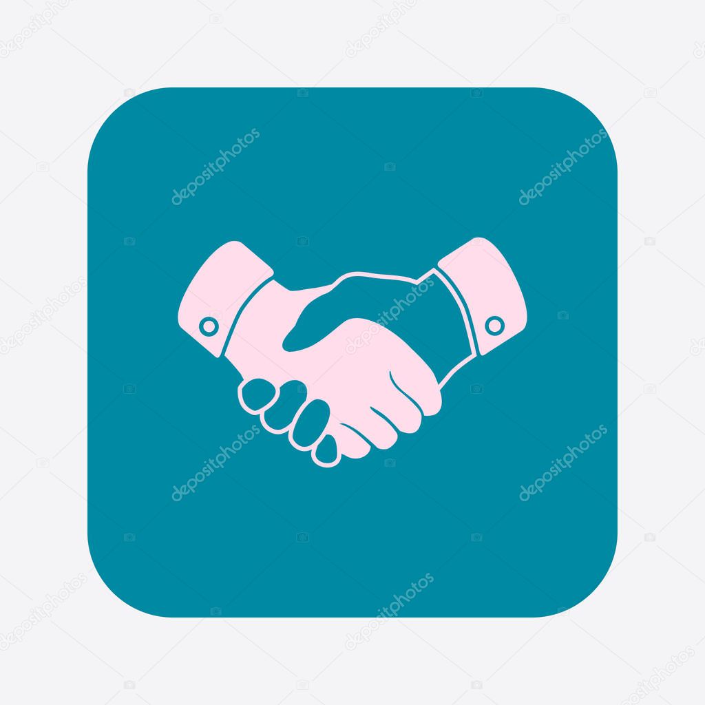 Handshake sign icon.