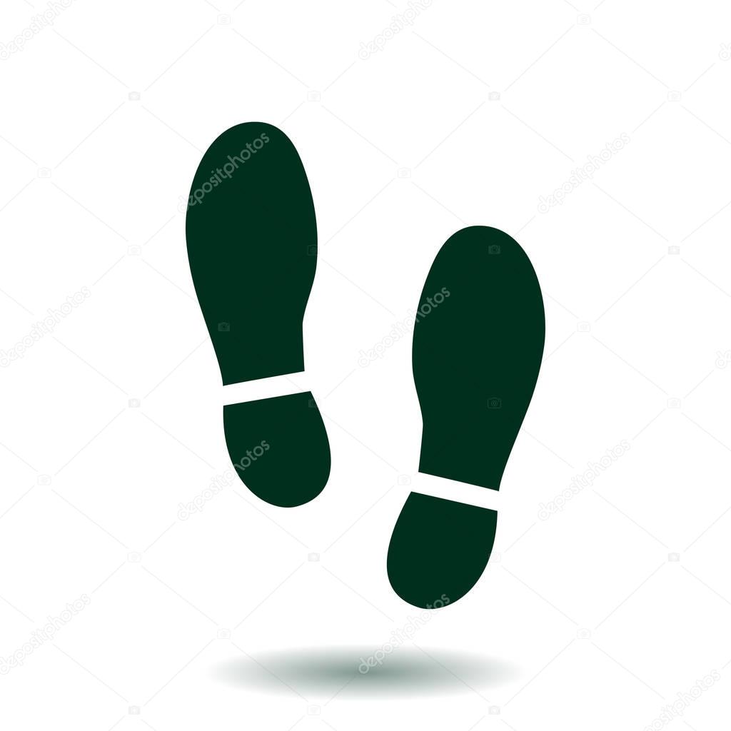 Shoe print symbol.