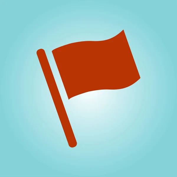 Icono de signo de indicador de bandera . — Vector de stock