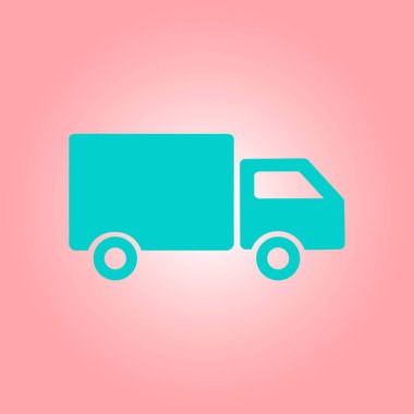 Teslimat kamyonu işareti simgesi.