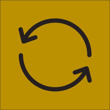 Ciircular ok işareti simge vektör. Düz tasarım stili.