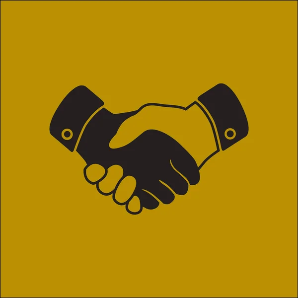 Handshake-Zeichen-Symbol. — Stockvektor