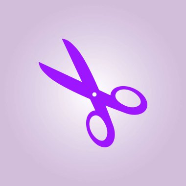 Makas ile kesme hatları simgesi.