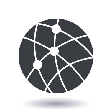 Sosyal ağ vektör simge.