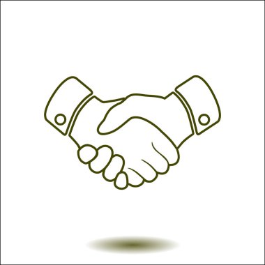 El sıkışma işareti simgesi.