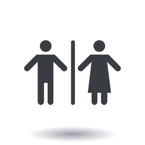 Symbole de signe de toilette . — Image vectorielle