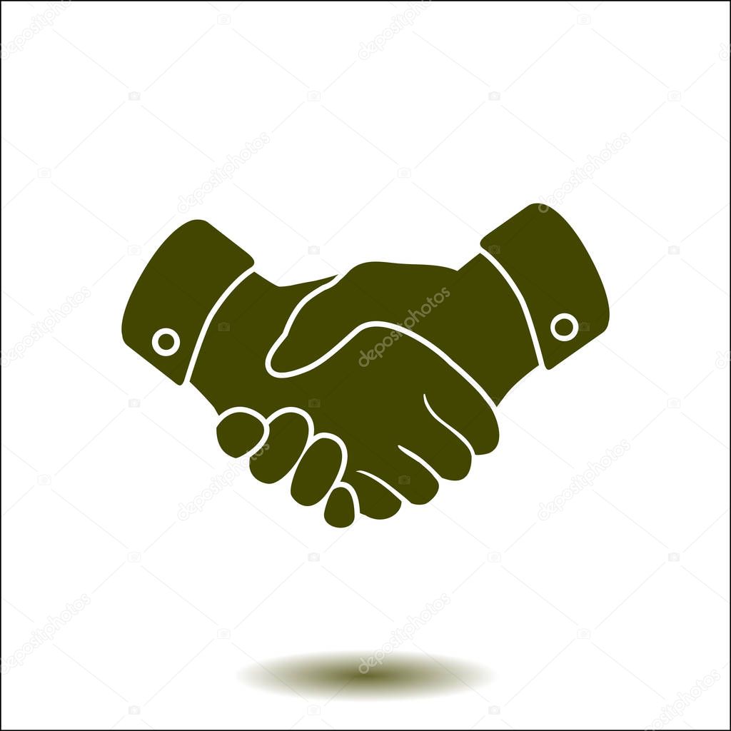 Handshake sign icon.