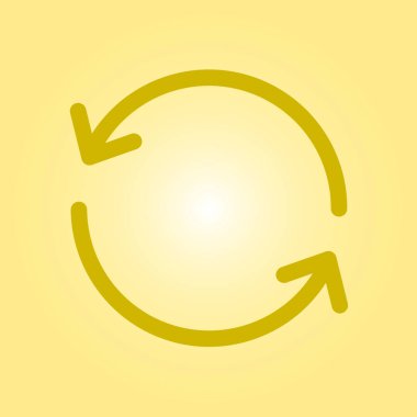 Ciircular ok işareti simge vektör. Düz tasarım stili.