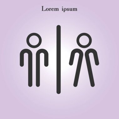 Tuvalet işareti simgesi.