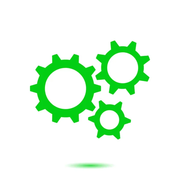 Icon of gears. Flat style. — Stock Vector