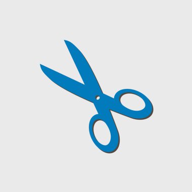 Makas ile kesme hatları simgesi.