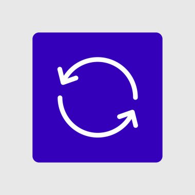 Ciircular ok işareti simge vektör. Düz tasarım stili.