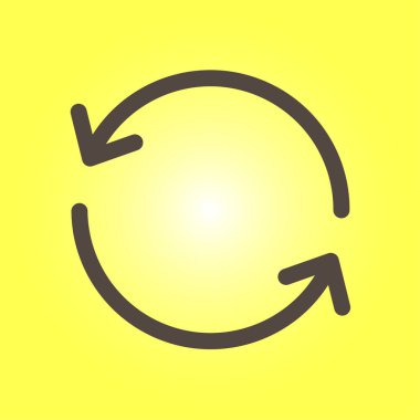 Ciircular ok işareti simge vektör. Düz tasarım stili.