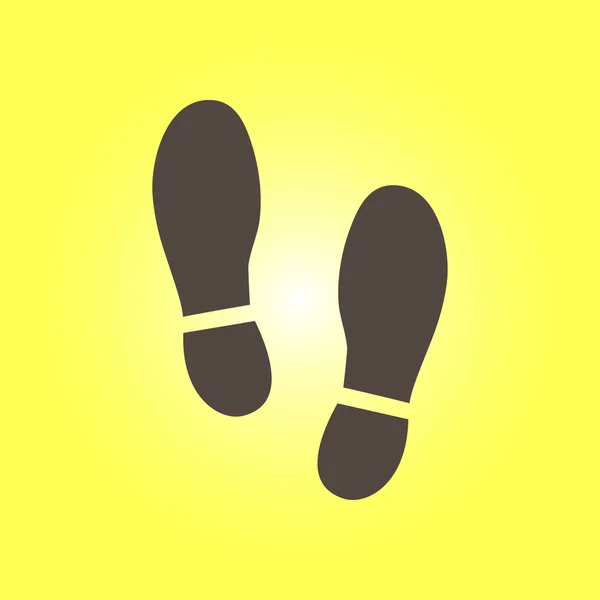 Symbole d'impression chaussure . — Image vectorielle