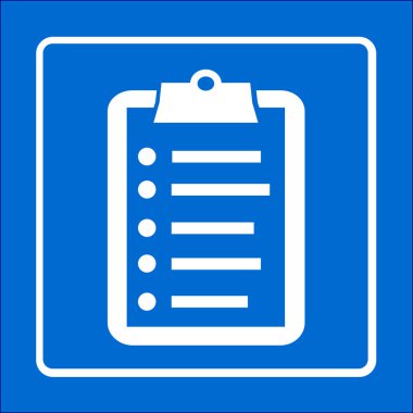 onay listesi sembolü.