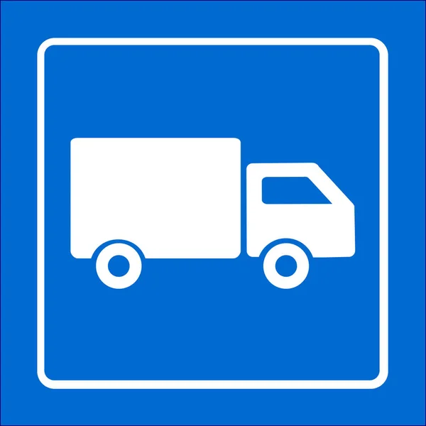 Levering vrachtwagen teken pictogram. — Stockvector