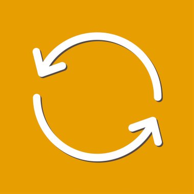 Ciircular ok işareti simge vektör. Düz tasarım stili.