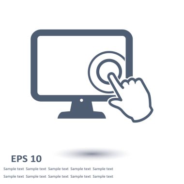 Monitör işareti simgesi.