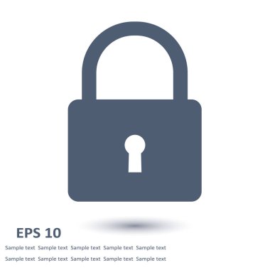 Kilit işareti simgesi.