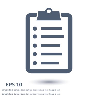 onay listesi sembolü.