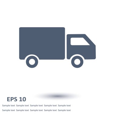 Teslimat kamyonu işareti simgesi.