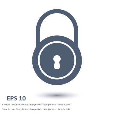 Kilit işareti simgesi.