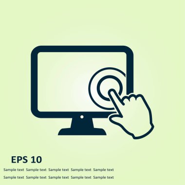 Monitör işareti simgesi.