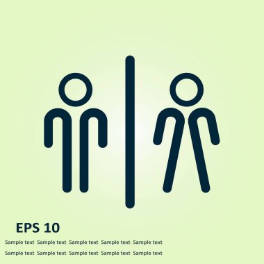 Tuvalet işareti simgesi.