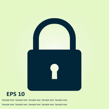 Kilit işareti simgesi.