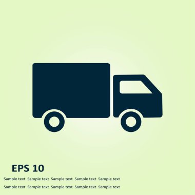 Teslimat kamyonu işareti simgesi.