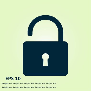 İşareti simgesi kilidini.