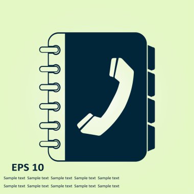 Telefon rehberi simbol.