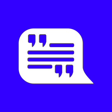 Çift tırnak simgesi.