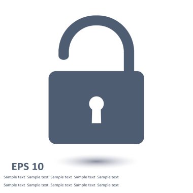 İşareti simgesi kilidini.