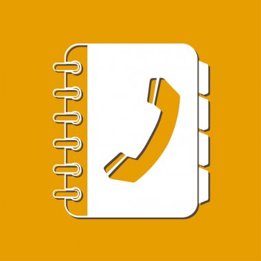 Telefon rehberi simbol.