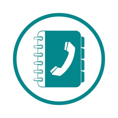 Telefon rehberi simbol.