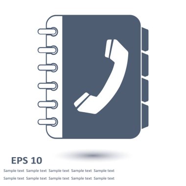 Telefon rehberi simbol.