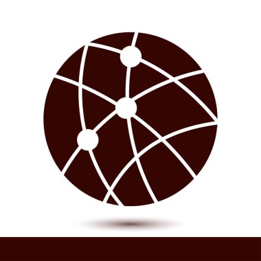 Sosyal ağ vektör simge.