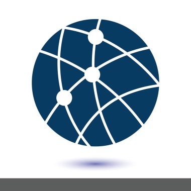 Sosyal ağ vektör simge.